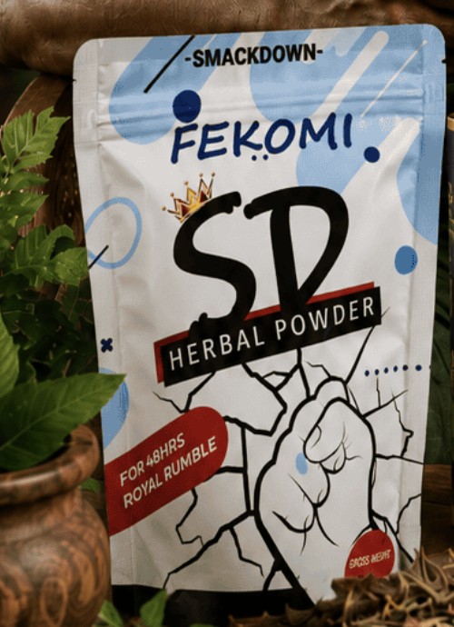 Fekomi SD pouch beside herbs